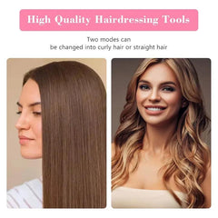 Portable 2-in-1 Hair Straightener & Curler – Ceramic Thermostatic Flat Iron for Wet & Dry Hair Styling | Ideal for Travel & Everyday Use (Random Color)